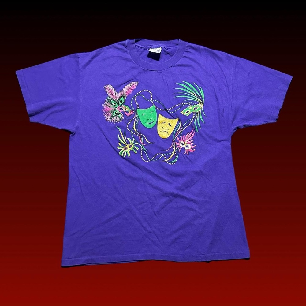 Vintage single stitch Mardi Gras tee